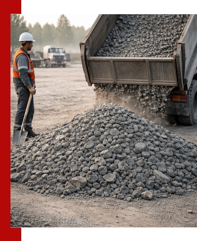 Гранитный щебень фракции 100–201 для строительства в Железногорске