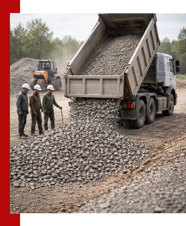 Доставка гравийного щебня фракции 70-120 в Железногорске