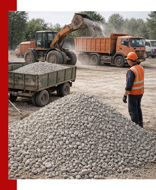 Доставка известнякового щебня фракция 20–40 в Железногорске