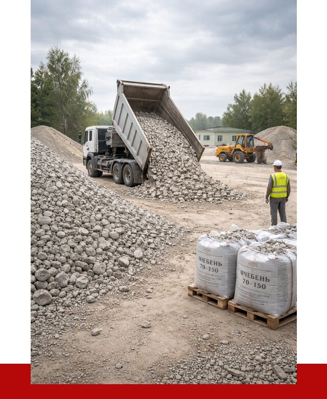 Известняковый щебень фракция 70-150 в Железногорске от 1292 р. | ПРОНЕРУДЖлр