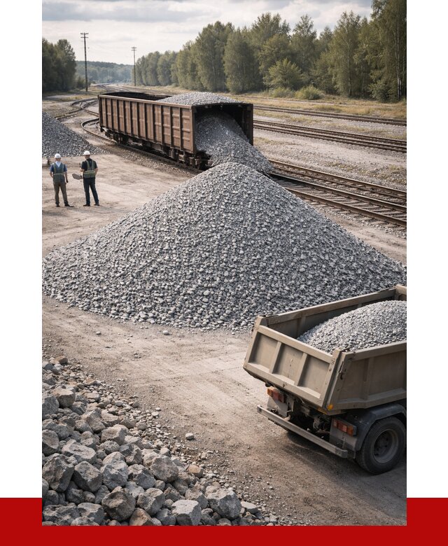 Железнодорожный щебень 20-60 в Железногорске от 1757 р. | ПРОНЕРУДЖлр