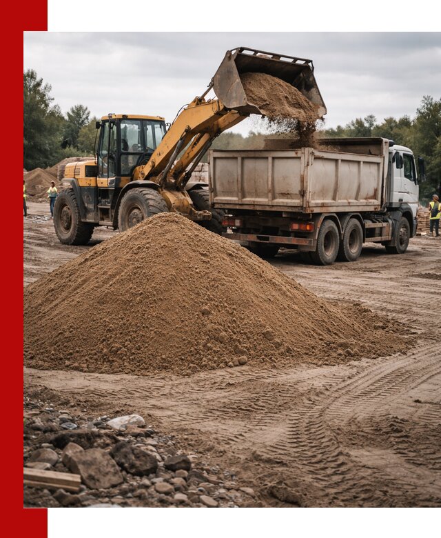 Доставка речного песка навалом в Железногорске быстро и выгодно