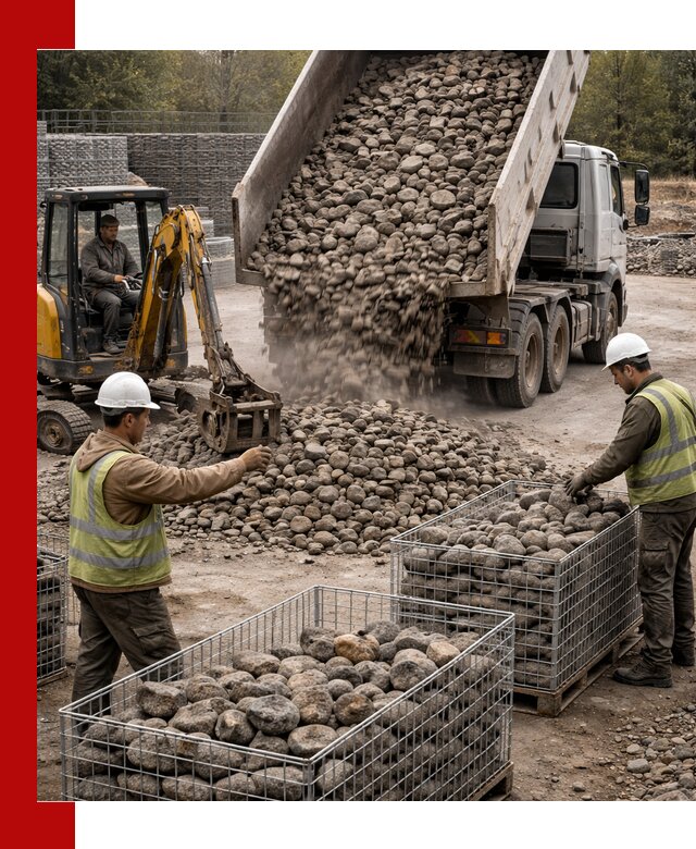 Камень для габионов фракция 100–201 в Железногорске