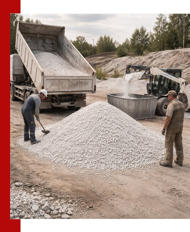 Доставка и продажа белой мраморной крошки в Железногорске