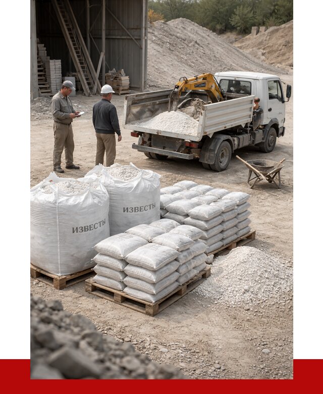 Известь строительная в Железногорске с доставкой от 4342 р. | ПРОНЕРУДЖлр