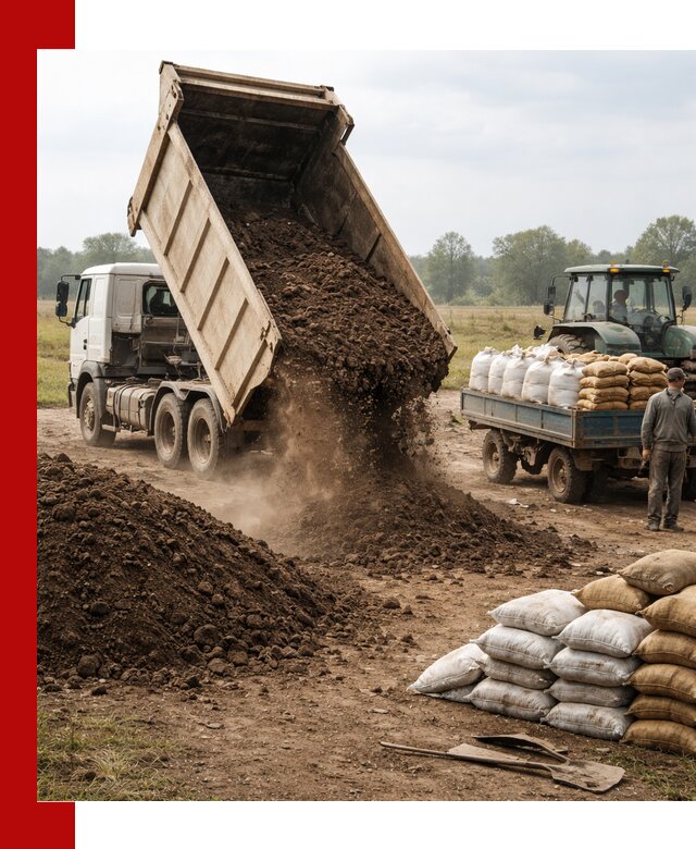 Доставка грунта и удобрений оптом в Железногорске для сельхоз и строительства