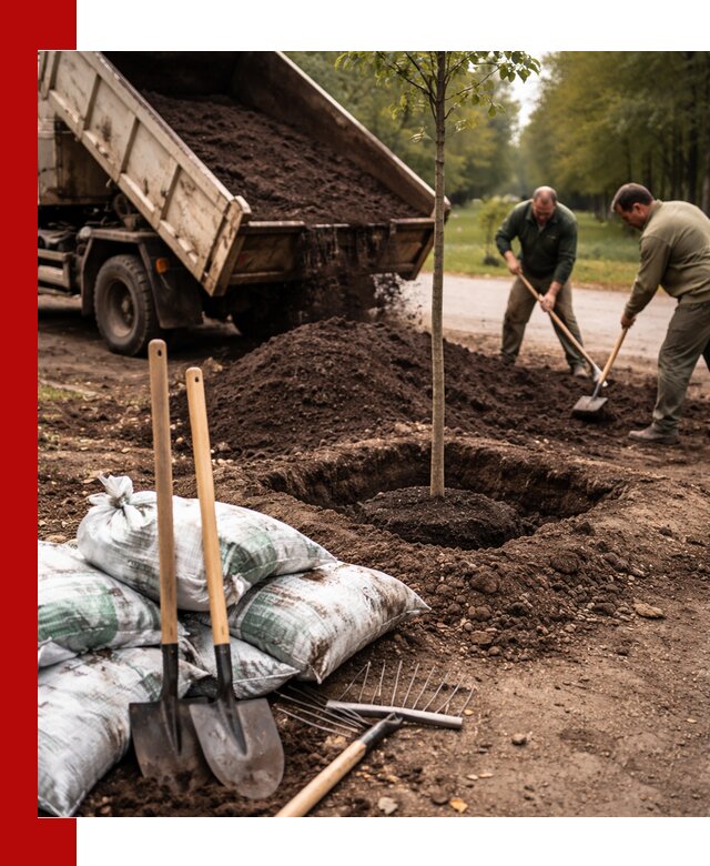 Грунт для посадки деревьев в Железногорске — доставка и подготовка почвы