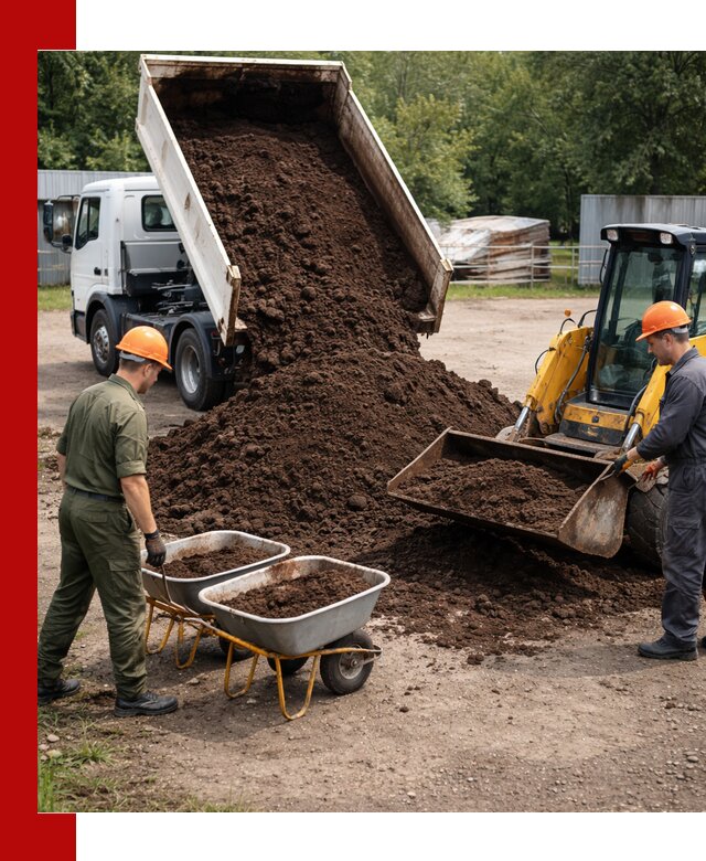 Доставка торфо-земляной смеси в Железногорске для огорода и ландшафта