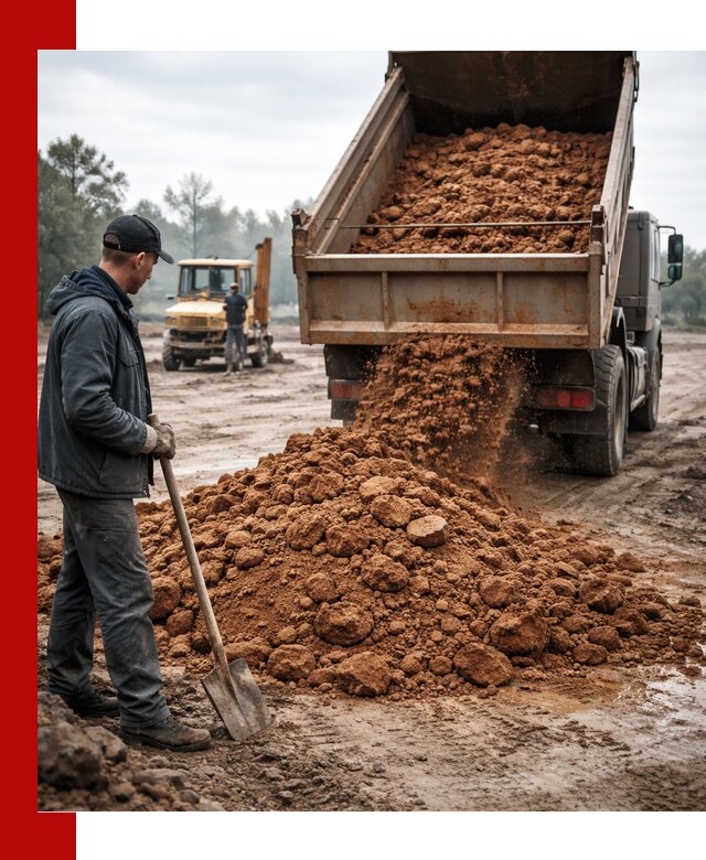 Глина для засыпки в Железногорске с доставкой самосвалами