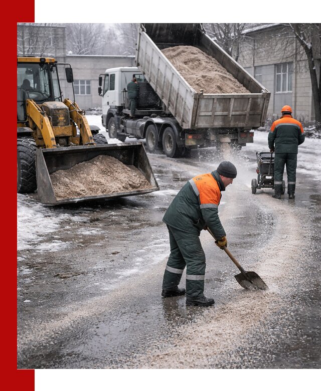 Реагент против гололеда с доставкой и нанесением в Железногорске